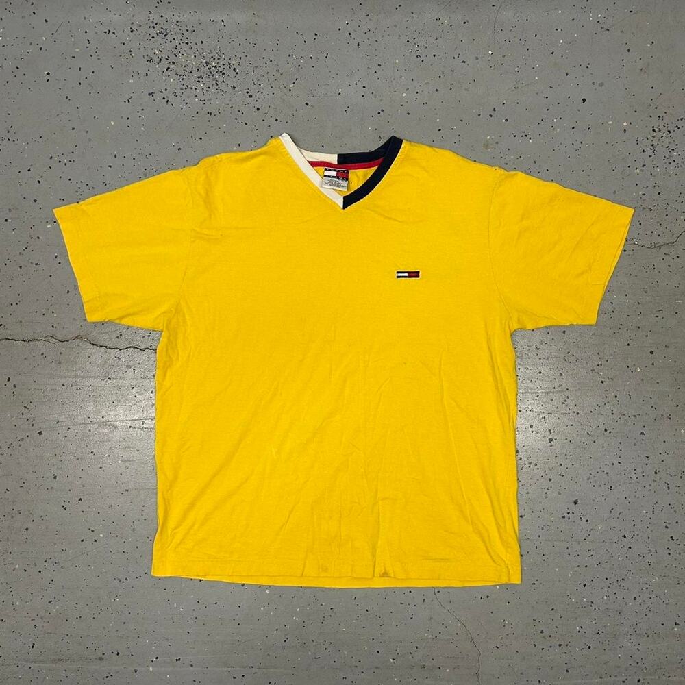 VTG Yellow Tommy Hilfiger cotton t-shirt